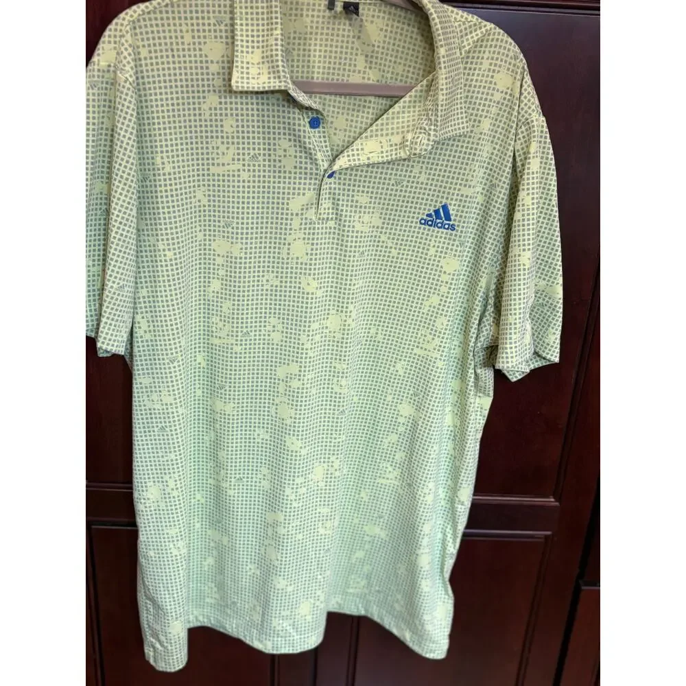 Adidas Primegreen Night Camo Print Golf Polo Size XL